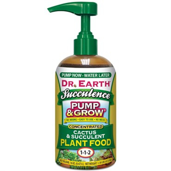 Dr. Earth Organic Pump & Grow Succulence Cactus & Succulent Plant Food 16oz Concentrate