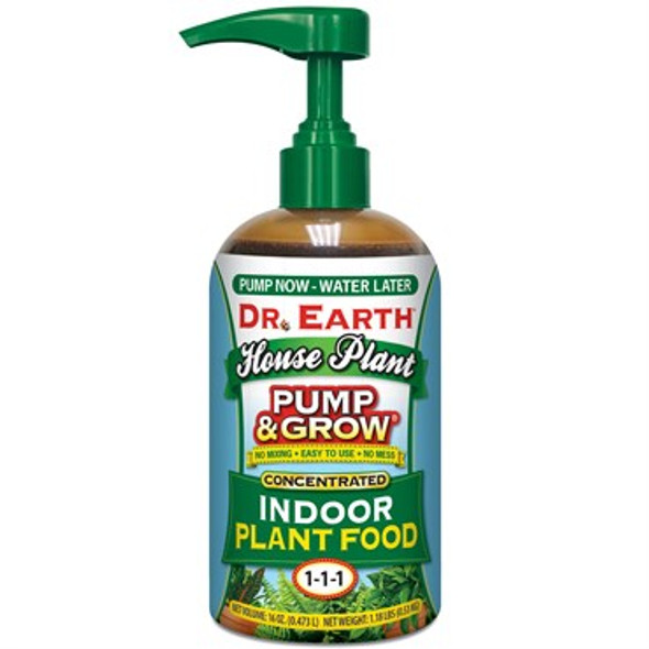 Dr. Earth Organic Pump & Grow House Plant Indoor Plant Food 16oz Concentrate