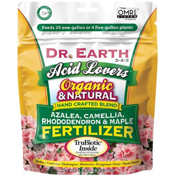 Dr Earth 1 Acid Lvr ACR& Maple Fert Poly Bag