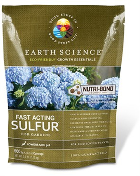 Earth Science Fast Acting Sulfur 2.5lbs - 500 sq ft