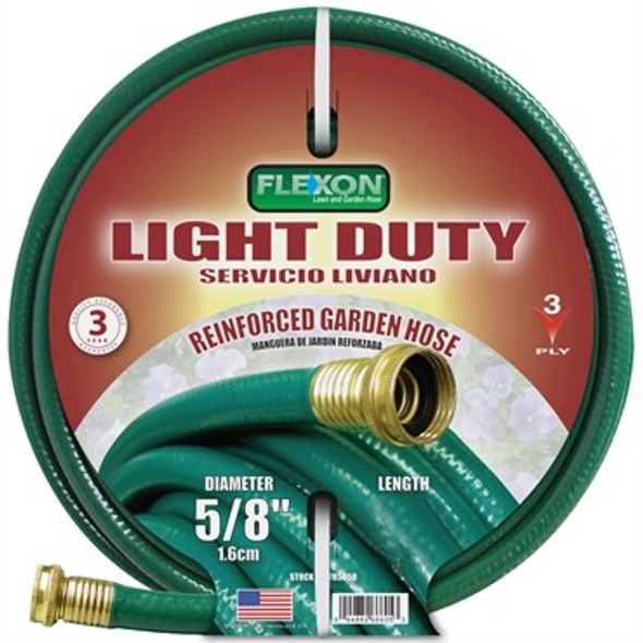 Flexon Reinforced Garden Hose Light Duty - 5/8in D x 25ft L