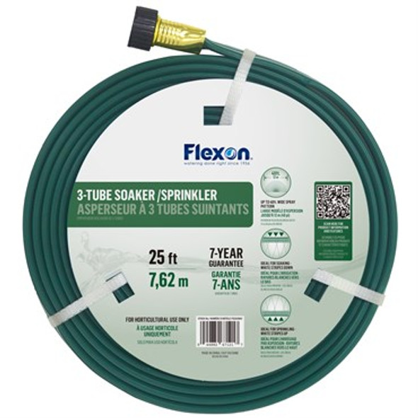 Flexon 3-Tube Sprinkler Hose 25ft L