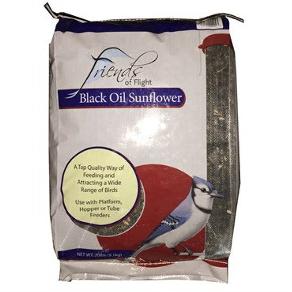 Friends of Flight Black Oil Sunflower Seed 20lb Bag