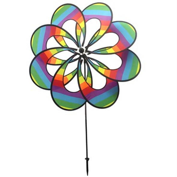 Gardener Select Rainbow Large Open Pinwheel Rainbow - 39.37in Diam x 39.37in H