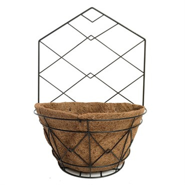 Gardener Select The Plaid Collection Half Round Wall Planter 12in Diam x 6in H