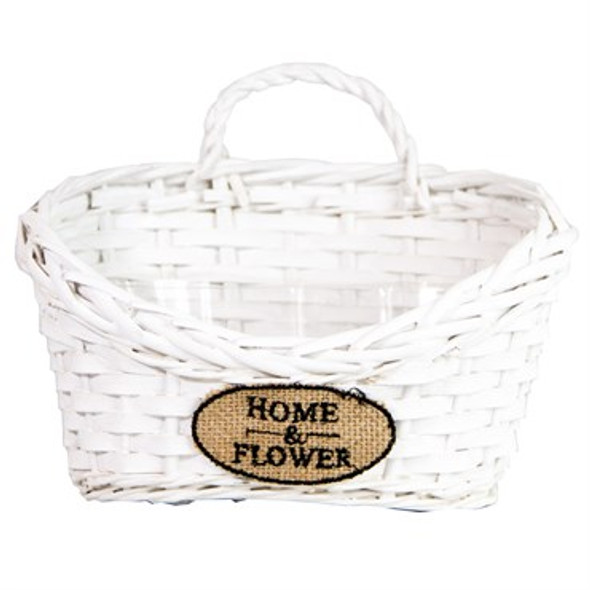 Gardener Select Wood Weaved Baskets Oval - White / 9in W x 5.9in D x 1.6in H