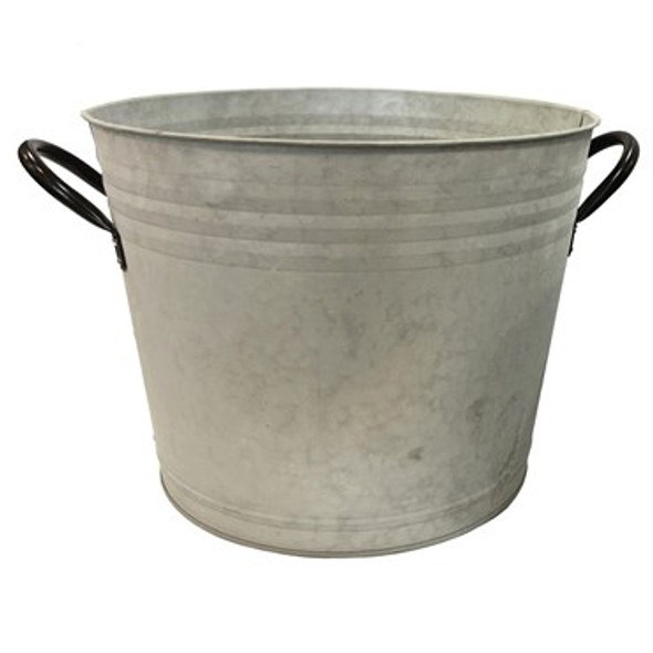 Gardener Select Metal Bucket Planter White Washed - 11.8in L x 9.5in W x 9.7in H