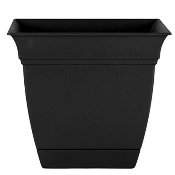 HC Companies Eclipse Square Planter Black - 10in