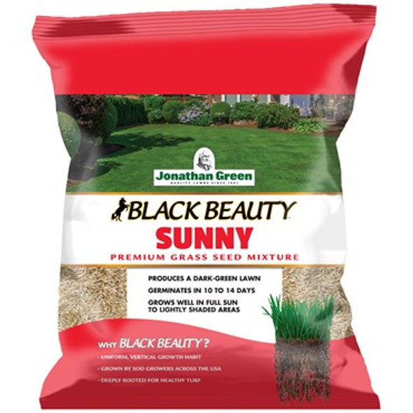 Jonathan Green Black Beauty Sunny Grass Seed Mixture 3lb Bag - Covers up to 2,550sq ft