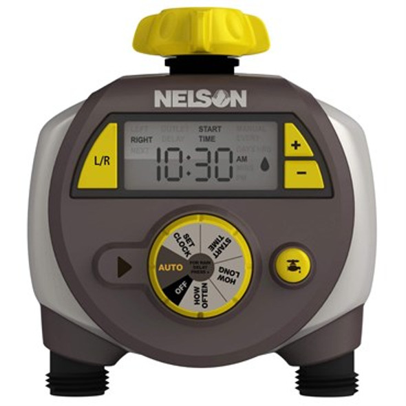 Nelson 2-Port Electronic Sprinkler Timer