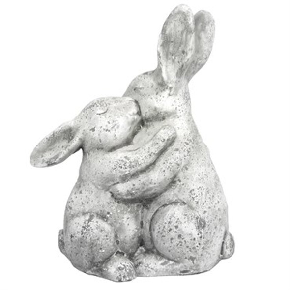 MCarr 13 in.  KissingRabbits White