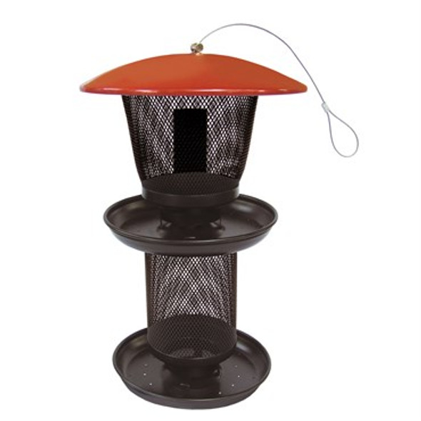 Perky-Pet Multi-Seed Wild Bird Feeder Red & Black - 4lb Mixed Seed Capacity