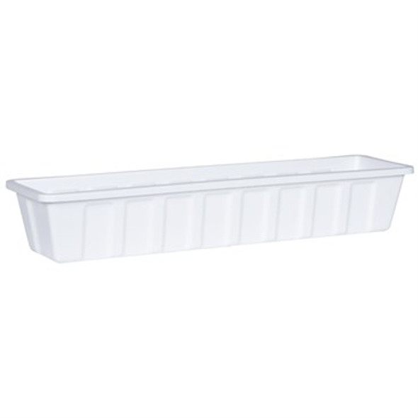 Novelty 30" PolyproWhite Flower Box Planter