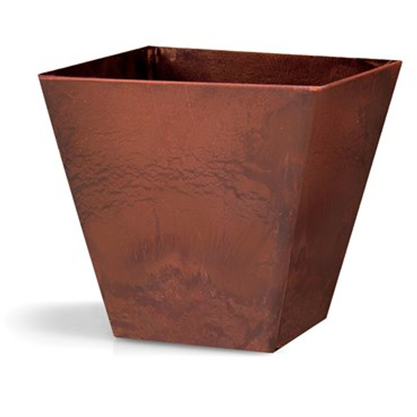 Novelty Artstone Ella Square Planter Rust - 12in