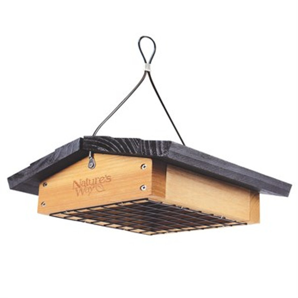 Natures Way Cedar UpsideDown Seed Cake Feeder