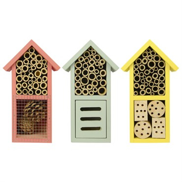 Nature's Way Better Gardens Dual Chamber Beneficial Insect House Assorted Colors - 2 Chambers, 9in H x 5in W x 3.5in D