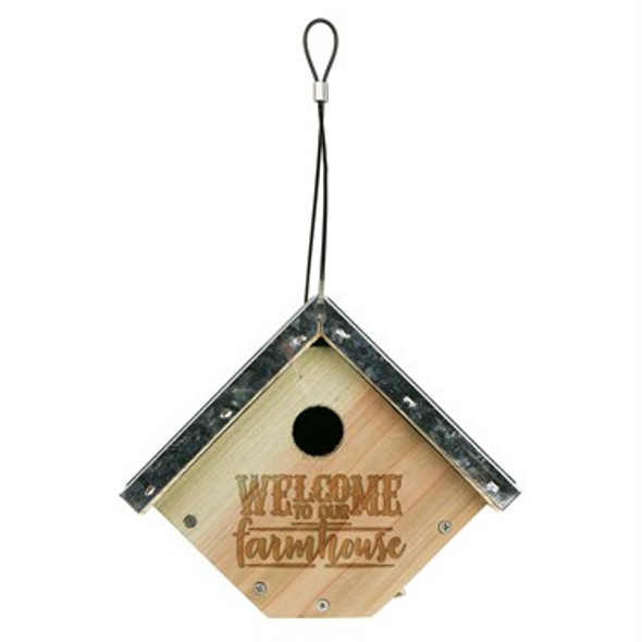 Nature's Way Galvanized Weathered Wren House 8.25in H x 7.25in W x 7.25in D