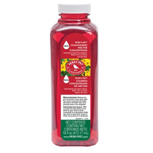 Perky-Pet Hummingbird Instant Nectar Concentrate Red - 16oz Liquid Concentrate