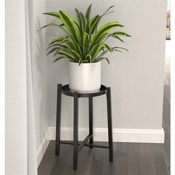 Panacea Single Fold Plant Stand With Metal Tray 20in