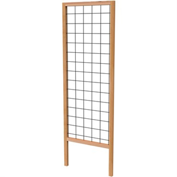 Panacea Wood-Framed Wire Grid Trellis Tan and black - 24in W x 72in H