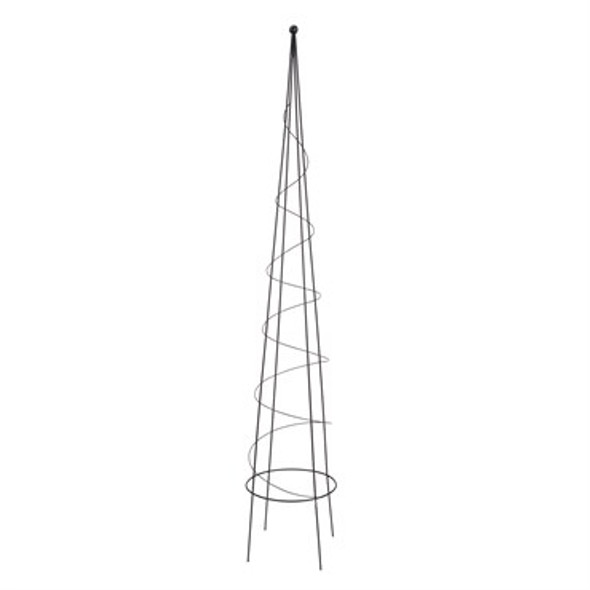 Panacea Spiral Obelisk Black - 48in Tall