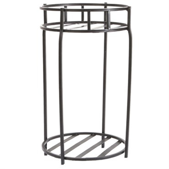 Panacea Contemporary Double Plant Stand Black-20.5in H