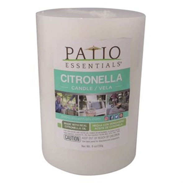 Patio Essentials Citronella Pillar Candle 8oz