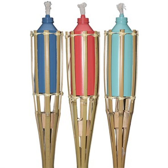 Patio Essentials Painted Bamboo Torch 5ft H - Assorted Colors