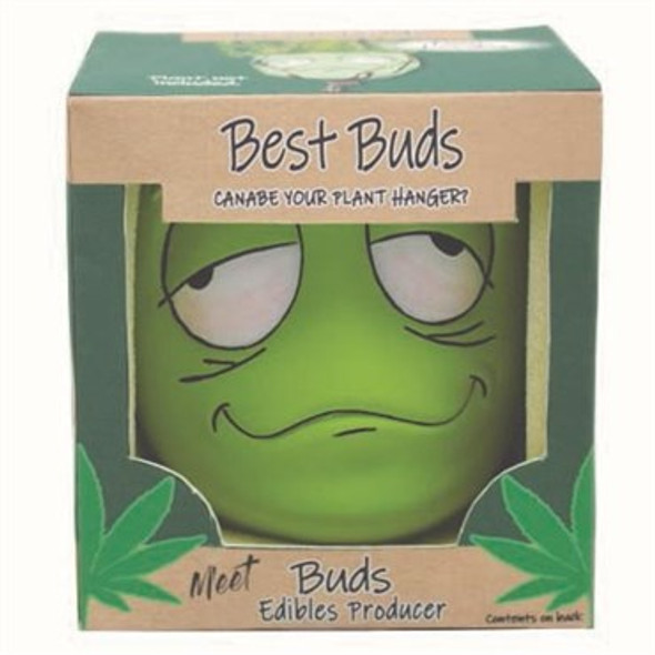 Primitive PlantersBoxed Best Buds Pot w/ Hanger Green - Bud