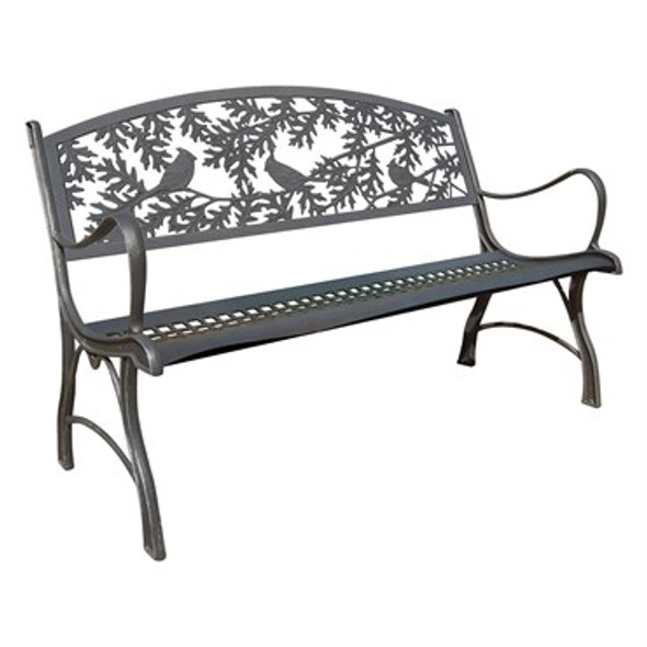 Painted Sky Bench Cardinal Iron 50.25in W x 36in H x 27in D