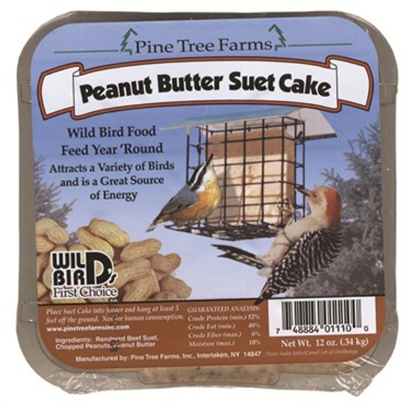 Pine Tree Farms Peanut Butter Suet Cake 12oz