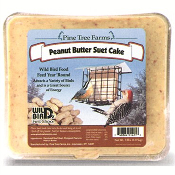 Pine Tree Farms Peanut Butter Suet Seed Cake 3lbs