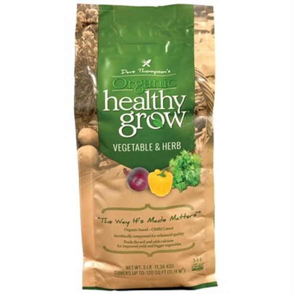 Dave Thompson's Organic Healthy Grow Plant Food - Vegetable & Herb 3-5-3 3lb Bag