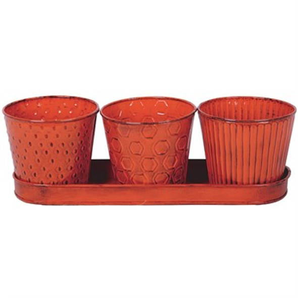 Robert Allen Home & Garden Concord Mini Garden Set Tango Orange - 4.5in W x 13.5in L x 4.25in H