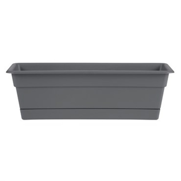 Bloem Dura Cotta Window Box Charcoal - 30in