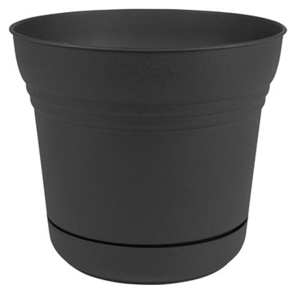 Bloem Saturn Planter Charcoal - 7in