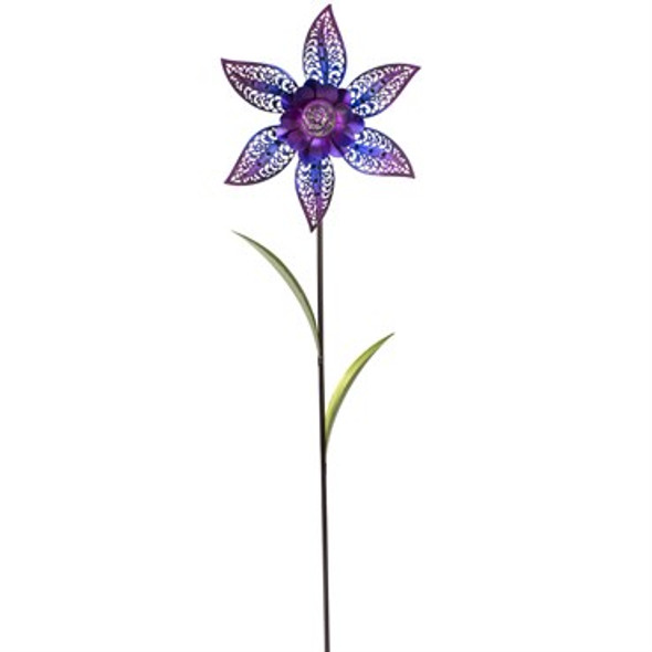 Echo Valley Filigree Flower Pinwheel Fuchsia - 3in x 7.5in x 28in