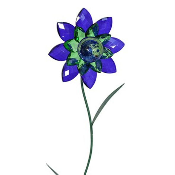 Echo Valley Illumuniated Gem Flower Stake Blue Green