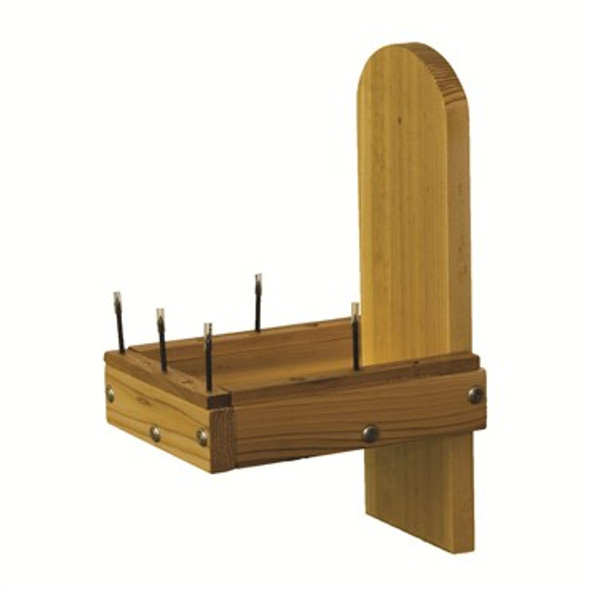 Stovall Five Cob Squirrel Feeder Post, Wall, Deck or Fence Mount - 8.75in L x 6.5in W x 14in H