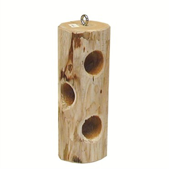 Stovall White Cedar Suet Log 3in Diam x 8.5in H, 3 Drilled Holes