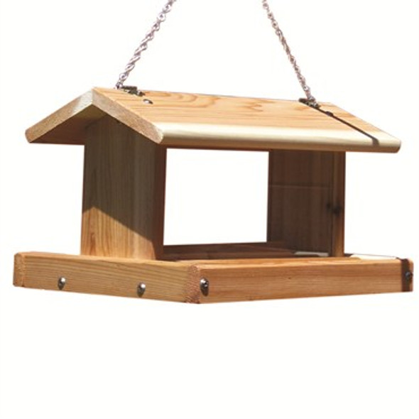 Stovall Hanging Feeder - Medium Hanging with Chain - 8-10lb Seed Capacity, 17.75in L x 13.25in W x 10in H