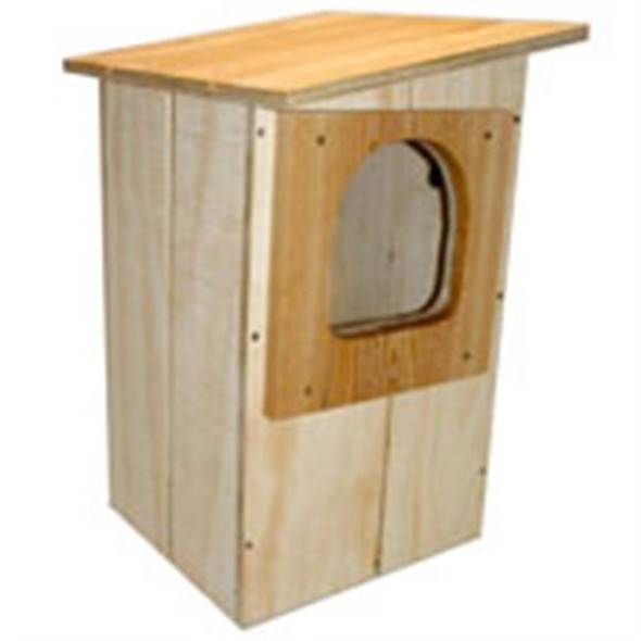 Stovall Barred Owl House 7in x 8in Entrance Hole - 17in L x 13.75in W x 24in H