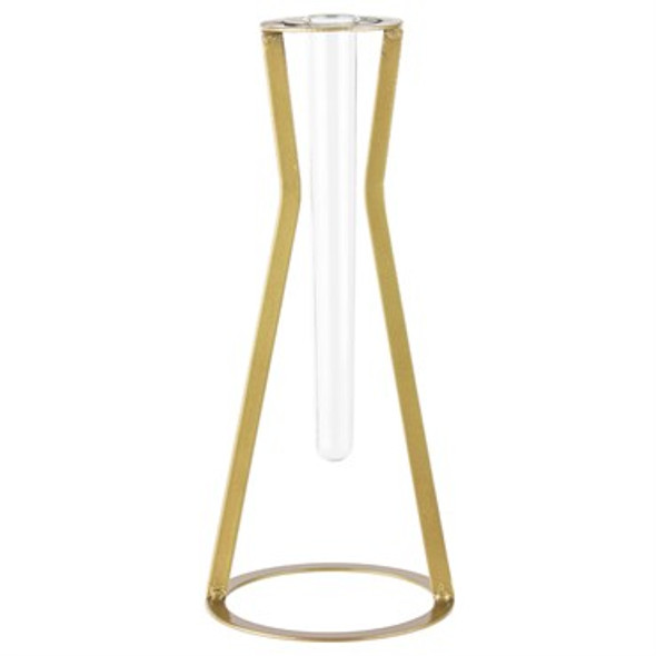 Brass Wire Beaker Vase 9.25in