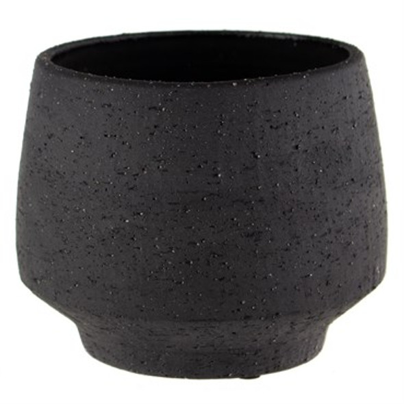 SSI 4" StonewareTapered Pot Charcoal