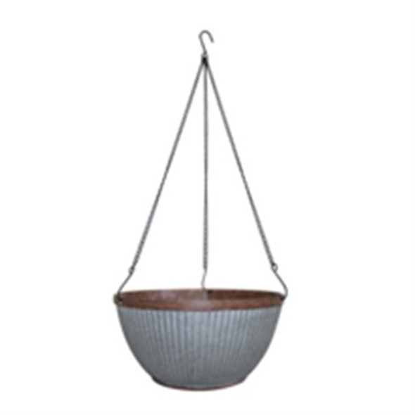 Southern Patio HDR Westlake Planter Round - Galvanized - 12in