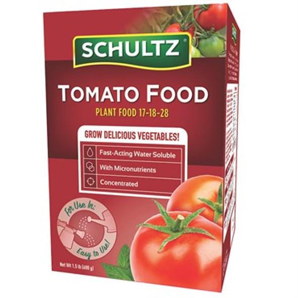 Schultz Tomato & Vegetable Fast Acting WSF Plant Food 17-18-28 1.5lb Container - Concentrated