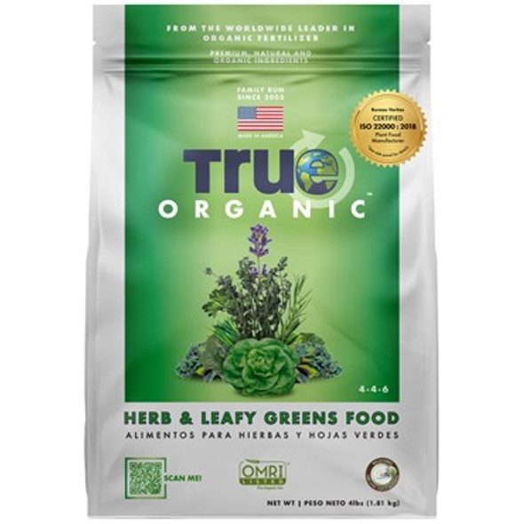 True Organic Herb & Leafy Greens Food 4lb