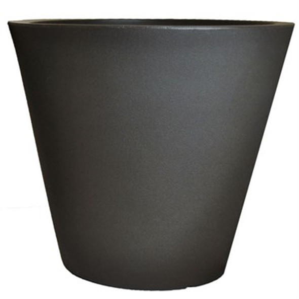 Tusco Products Cosmopolitan Collection Round Planter Black - 13in