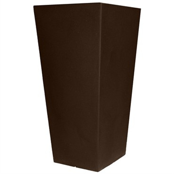 Tusco Products Cosmopolitan Collection Tall Square Planter Espresso - 13in Diam x 26in H