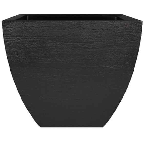 Tusco Products Modern Collection Square Planter Black - 20in x 20in x 16in H